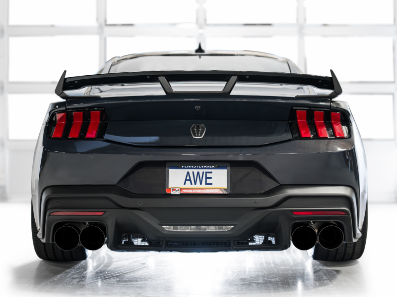 Ford Mustang Performance Exhaust - Rear - AWE Tuning - Cat-Back Track Edition - Diamond Black - `24-`27